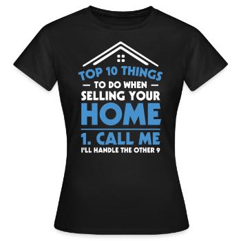 Real Estate Agent Real Estate Agent Gift - Women's T-Shirt - black - Front - AI Model Female 172 dark (172cm)