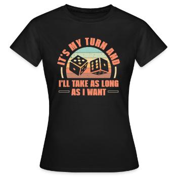 Brettspiel Brettspiele Spieleabend Spiele Geschenk - Frauen T-Shirt - Schwarz - Vorne - AI Model Female 172 dark (172cm)