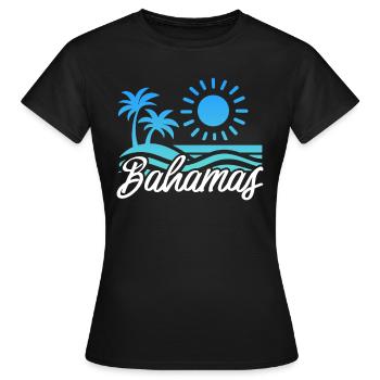 Bahamas Île des Caraïbes Cadeau d’été de l’Atlantique - T-shirt Femme - noir - Devant - AI Model Female 172 dark (172cm)