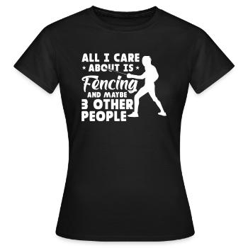 Escrime Épée Sabre Épée Épée Escrime Cadeau - T-shirt Femme - noir - Devant - AI Model Female 172 dark (172cm)
