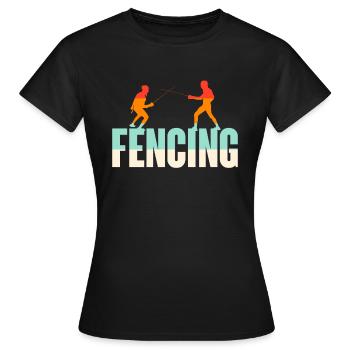 Escrime Épée Sabre Épée Épée Escrime Cadeau - T-shirt Femme - noir - Devant - AI Model Female 172 dark (172cm)