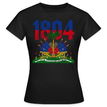 Haïti - T-shirt Femme - noir - Devant - AI Model Female 172 dark (172cm)