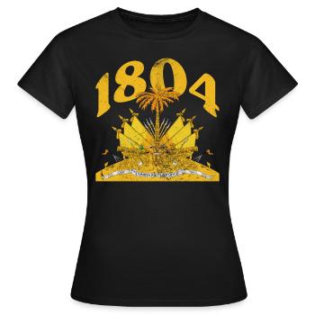Haïti - T-shirt Femme - noir - Devant - AI Model Female 172 dark (172cm)