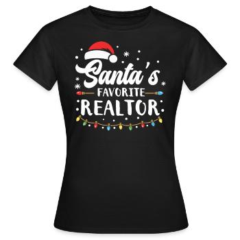Real Estate Agent Real Estate Agent Gift - Women's T-Shirt - black - Front - AI Model Female 172 dark (172cm)