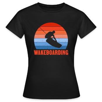 Wakeboard Wakeboarder Wakeboard Cadeau - T-shirt Femme - noir - Devant - AI Model Female 172 dark (172cm)