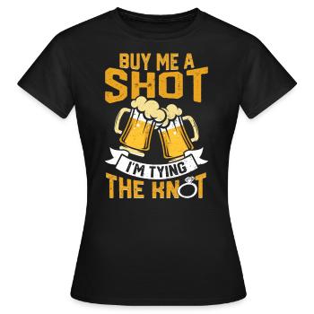 Junggeselle Jungesellenabschied - Frauen T-Shirt - Schwarz - Vorne - AI Model Female 172 dark (172cm)