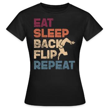 Backflip - T-shirt Femme - noir - Devant - AI Model Female 172 dark (172cm)