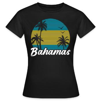Bahamas Île des Caraïbes Cadeau d’été de l’Atlantique - T-shirt Femme - noir - Devant - AI Model Female 172 dark (172cm)