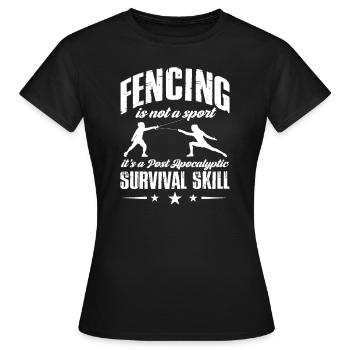 Escrime Épée Sabre Épée Épée Escrime Cadeau - T-shirt Femme - noir - Devant - AI Model Female 172 dark (172cm)