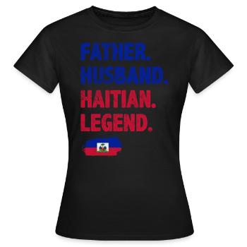 Haïti - T-shirt Femme - noir - Devant - AI Model Female 172 dark (172cm)
