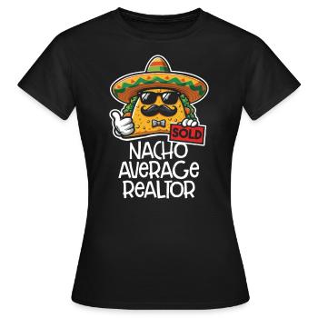 Real Estate Agent Real Estate Agent Gift - Women's T-Shirt - black - Front - AI Model Female 172 dark (172cm)