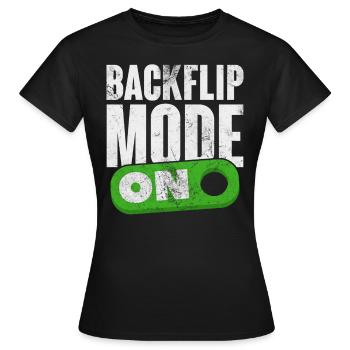 Backflip - Frauen T-Shirt - Schwarz - Vorne - AI Model Female 172 dark (172cm)