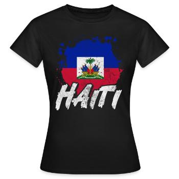 Haïti - T-shirt Femme - noir - Devant - AI Model Female 172 dark (172cm)