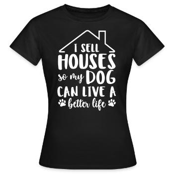 Real Estate Agent Real Estate Agent Gift - Women's T-Shirt - black - Front - AI Model Female 172 dark (172cm)
