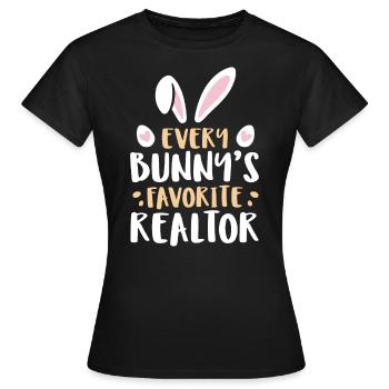 Real Estate Agent Real Estate Agent Gift - Women's T-Shirt - black - Front - AI Model Female 172 dark (172cm)