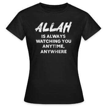 Muslim - Frauen T-Shirt - Schwarz - Vorne - AI Model Female 172 dark (172cm)
