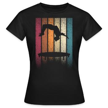 Backflip Salto Acrobaties Parkour Gymnastique Cadeau - T-shirt Femme - noir - Devant - AI Model Female 172 dark (172cm)