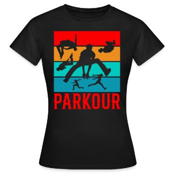 Backflip Salto Acrobaties Parkour Gymnastique Cadeau - T-shirt Femme - noir - Devant - AI Model Female 172 dark (172cm)