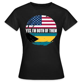 Bahamas Île des Caraïbes Cadeau d’été de l’Atlantique - T-shirt Femme - noir - Devant - AI Model Female 172 dark (172cm)