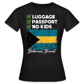 Bahamas Île des Caraïbes Cadeau d’été de l’Atlantique - T-shirt Femme - noir - Devant - AI Model Female 172 dark (172cm)