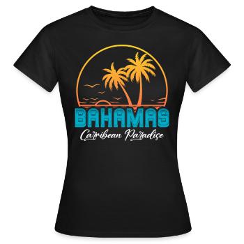 Bahamas Île des Caraïbes Cadeau d’été de l’Atlantique - T-shirt Femme - noir - Devant - AI Model Female 172 dark (172cm)