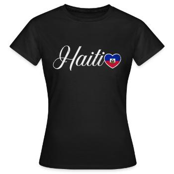 Haïti - T-shirt Femme - noir - Devant - AI Model Female 172 dark (172cm)