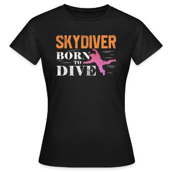 Skydive - Frauen T-Shirt - Schwarz - Vorne - AI Model Female 172 dark (172cm)