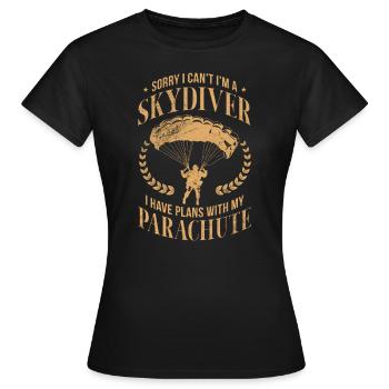Skydive - Frauen T-Shirt - Schwarz - Vorne - AI Model Female 172 dark (172cm)