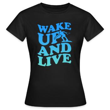 Wakeboard Wakeboarder Wakeboard Cadeau - T-shirt Femme - noir - Devant - AI Model Female 172 dark (172cm)