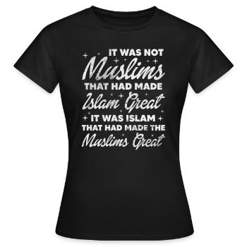Muslim - Frauen T-Shirt - Schwarz - Vorne - AI Model Female 172 dark (172cm)