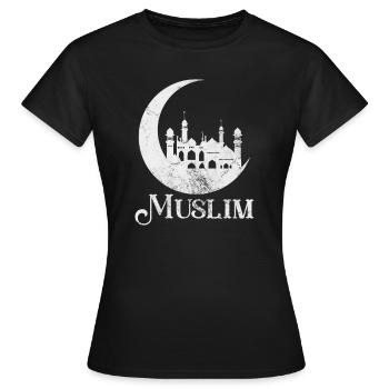 Muslim - Frauen T-Shirt - Schwarz - Vorne - AI Model Female 172 dark (172cm)
