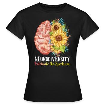 Autisme - T-shirt Femme - noir - Devant - AI Model Female 172 dark (172cm)