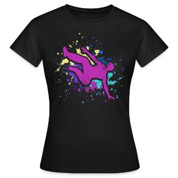 Backflip - Frauen T-Shirt - Schwarz - Vorne - AI Model Female 172 dark (172cm)