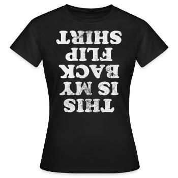 Backflip - Frauen T-Shirt - Schwarz - Vorne - AI Model Female 172 dark (172cm)