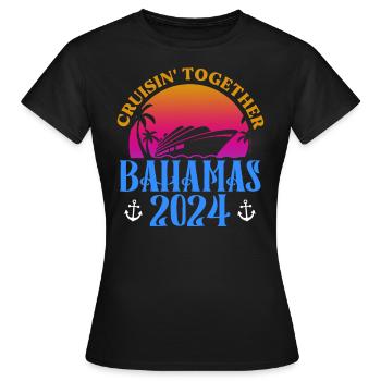 Bahamas Karibik Insel Atlantik Sommer Geschenk - Frauen T-Shirt - Schwarz - Vorne - AI Model Female 172 dark (172cm)