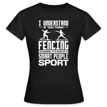 Escrime Épée Sabre Épée Épée Escrime Cadeau - T-shirt Femme - noir - Devant - AI Model Female 172 dark (172cm)