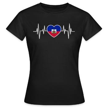 Haïti - T-shirt Femme - noir - Devant - AI Model Female 172 dark (172cm)
