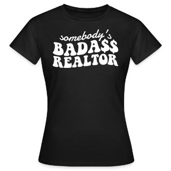 Real Estate Agent Real Estate Agent Gift - Women's T-Shirt - black - Front - AI Model Female 172 dark (172cm)