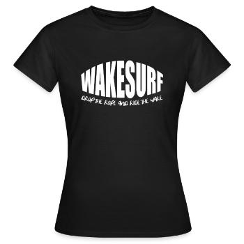 Wakeboard Wakeboarder Wakeboard Cadeau - T-shirt Femme - noir - Devant - AI Model Female 172 dark (172cm)