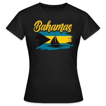 Bahamas Île des Caraïbes Cadeau d’été de l’Atlantique - T-shirt Femme - noir - Devant - AI Model Female 172 dark (172cm)