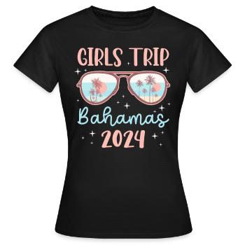 Bahamas Île des Caraïbes Cadeau d’été de l’Atlantique - T-shirt Femme - noir - Devant - AI Model Female 172 dark (172cm)