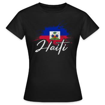 Haïti - T-shirt Femme - noir - Devant - AI Model Female 172 dark (172cm)