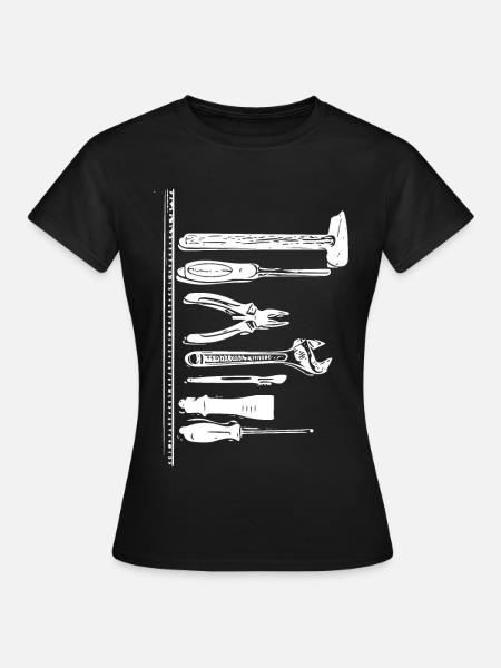 Werkzeug Silhouette Handwerk - Frauen T-Shirt - Schwarz