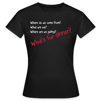 Funny quotes - Women's T-Shirt - black - Front - AI Model Female 172 dark (172cm)