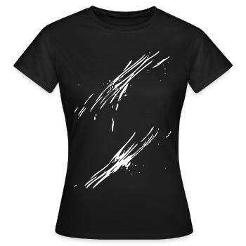 Schwarze Leinwand Pinselstrich - Frauen T-Shirt - Schwarz - Vorne - AI Model Female 172 dark (172cm)