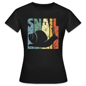 Cute snail shell snail gift - Women's T-Shirt - black - Front - AI Model Female 172 dark (172cm)