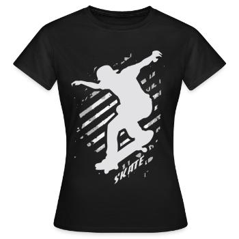 SK8R | | de skate Patineur | Patinage de skateboard - T-shirt Femme - noir - Devant - AI Model Female 172 dark (172cm)