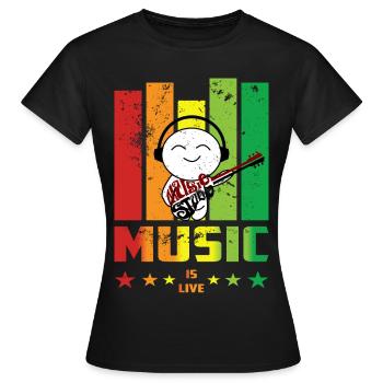 I love Music - T-shirt Femme - noir - Devant - AI Model Female 172 dark (172cm)
