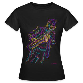 Jazz Sax - Women's T-Shirt - black - Front - AI Model Female 172 dark (172cm)