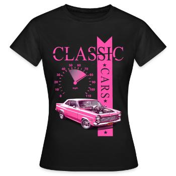 Classic Car - Frauen T-Shirt - Schwarz - Vorne - AI Model Female 172 dark (172cm)